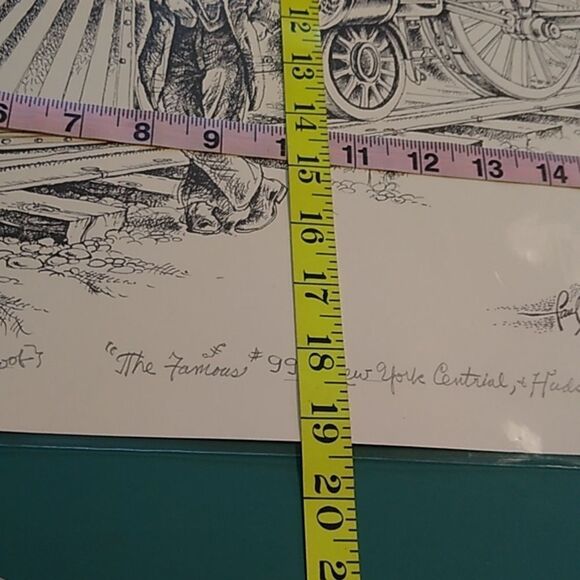 Paul Anthony Lee "The Famous 999" Black and White Steam Locomotive Art Drawing - Picture 11 of 13